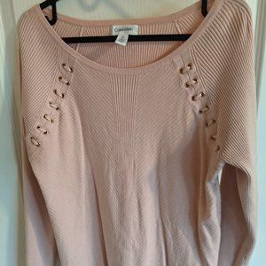 Pale pink calvin klein long sleeve